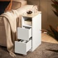 Miniatyrbild 8 av 9: SoBuy Sidobord Förvaringsbord Soffbord Cafébord Vit FBT149-WN
