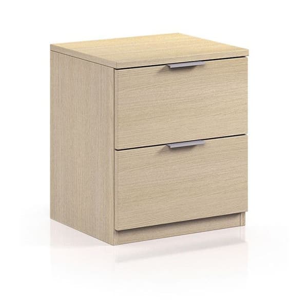 VITO Sängbord 2 lådor 45x38cm ek