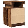 Miniatyrbillede 9 af 11: vidaXL sengebord 35x39x55 cm LED-lys konstrueret træ gammelt trælook