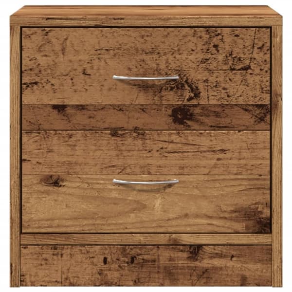vidaXL Yöpöydät 2 kpl vanha puu 40x30x40 cm lastulevy