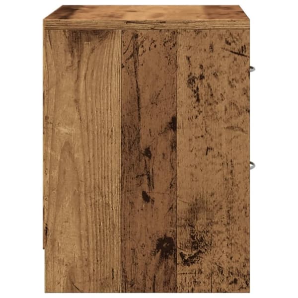 vidaXL Yöpöydät 2 kpl vanha puu 40x30x40 cm lastulevy