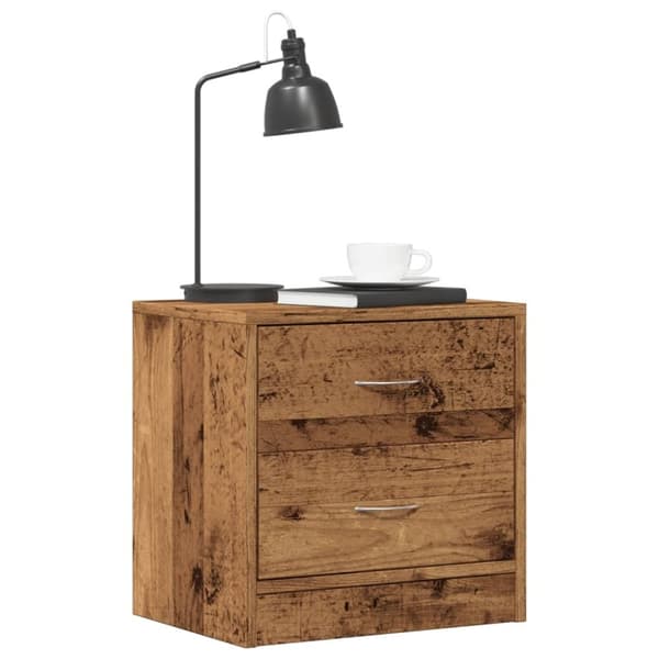 vidaXL Yöpöydät 2 kpl vanha puu 40x30x40 cm lastulevy