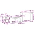 Miniatyrbillede 10 af 10: vidaXL sengebord med skrivebord 222x107x75 cm massivt fyrretræ