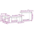 Miniatyrbillede 10 af 10: vidaXL sengebord med skrivebord 232x122x75 cm massivt fyrretræ hvid