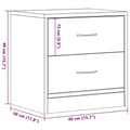 Miniatyrbilde 11 av 11: vidaXL Nattbord gammelt tre 40x30x40 cm konstruert tre