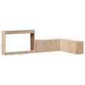 Miniatyrbillede 7 af 10: vidaXL sengebord med skrivebord 232x122x75 cm massivt fyrretræ
