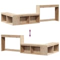 Miniatyrbillede 8 af 10: vidaXL sengebord med skrivebord 232x122x75 cm massivt fyrretræ