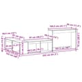Miniatyrbillede 10 af 10: vidaXL sengebord med skrivebord 232x122x75 cm massivt fyrretræ