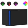 Miniatyrbillede 1 af 11: vidaXL væghængte sengeborde 2 stk. med LED-lys sort