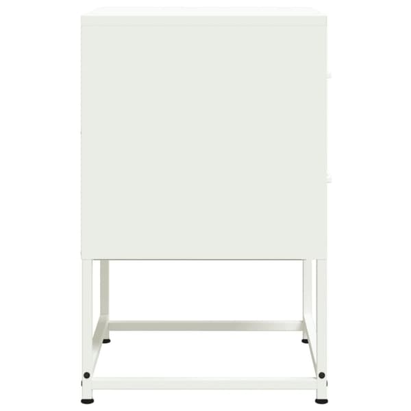 vidaXL Sängbord 2 st vit 36x39x60,5 cm stål