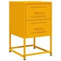Miniatyrbillede 6 af 11: vidaXL sengeborde 2 stk. 36x39x60,5 cm stål sennepsgul