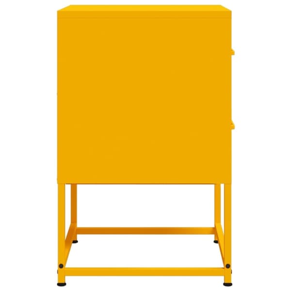 vidaXL sengeborde 2 stk. 36x39x60,5 cm stål sennepsgul