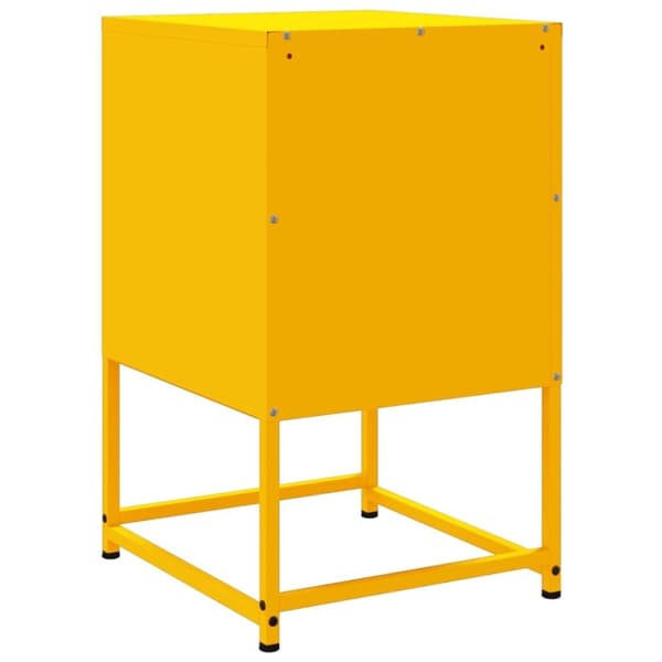 vidaXL sengeborde 2 stk. 36x39x60,5 cm stål sennepsgul