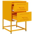 Miniatyrbillede 10 af 11: vidaXL sengeborde 2 stk. 36x39x60,5 cm stål sennepsgul