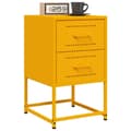 Miniatyrbillede 2 af 11: vidaXL sengeborde 2 stk. 36x39x60,5 cm stål sennepsgul