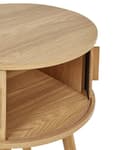 Miniatyrbillede 9 af 11: Sengebord soveværelsesbord lyst træ MDF træben skydedør soveværelse værelse