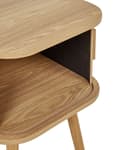 Miniatyrbillede 9 af 10: Sengebord soveværelsesbord lyst træ MDF træben skydedøre soveværelse