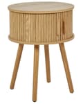 Miniatyrbild 1 av 11: Nattduksbord Sängbord Ljust Trä Massivt Trä Ben MDF Skjutbara Skåp Vardagsrum