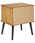 Miniatyrbilde 6 av 11: Sengebord i Lyst Tre Furu med 2 Oppbevaringsskuffer Skandinavisk Moderne Design Soverom