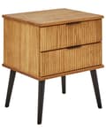 Miniatyrbilde 1 av 11: Sengebord i Lyst Tre Furu med 2 Oppbevaringsskuffer Skandinavisk Moderne Design Soverom
