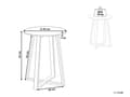 Miniatyrbilde 3 av 6: Sidebord Svart med Hvit Keramisk topp Metallramme Rund Marmoreffekt Moderne