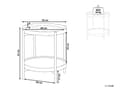 Miniatyrbilde 3 av 6: Sidebord Svart med Glassplate Lyst tre Metallramme Rund Hylle Wienerflette Moderne