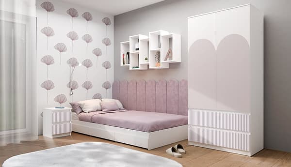 Malwa M2 ARTESO ROSA / Rosa sängbord