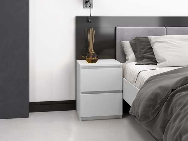 Malwa W2 sengebord, HVID