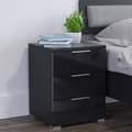 Miniatyrbild 1 av 4: Vicco sängbord nattduksbord sängbord byrå 3 lådor blank vit byrå