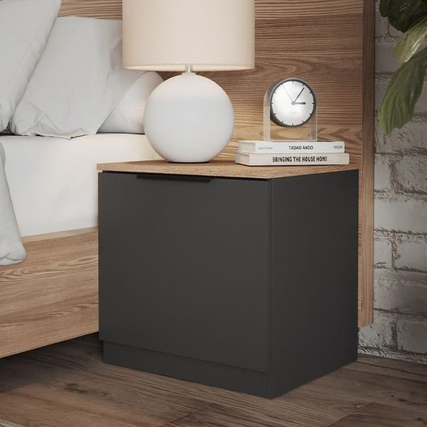 Vicco Betti sängbord, antracit, 50 x 50 cm Set om 2