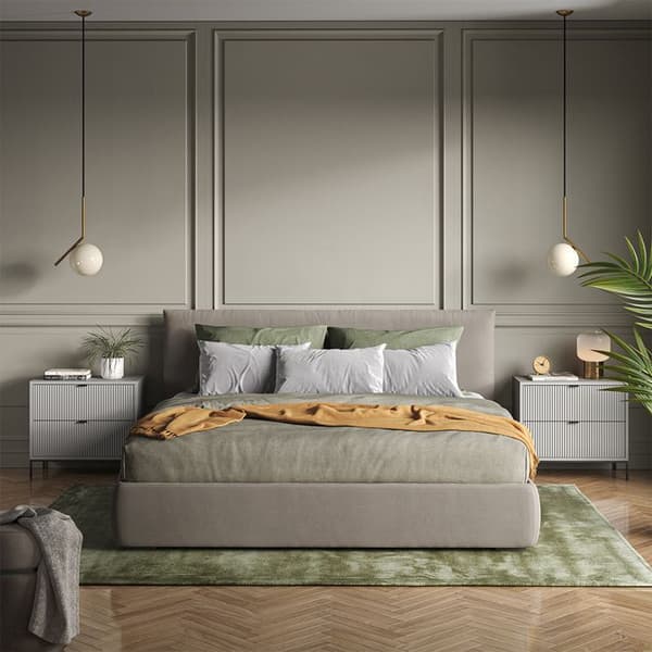 Vicco Eliza sängbord, grått, 66 x 60 cm Set om 2