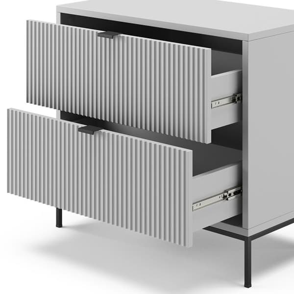 Vicco Eliza sängbord, grått, 66 x 60 cm Set om 2