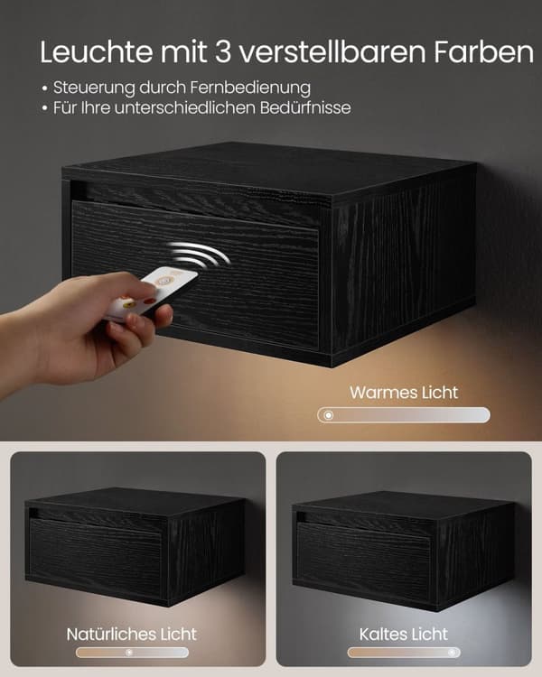 Rootz Ebony Black Flytande låda - Väggmonterad hylla - Träförvaring - Träspånskiva, MDF - Max belastning 50 kg - 35 cm x 40 cm x 18 cm