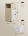 Miniatyrbillede 6 af 7: Rootz Modern Sengeborde - Natborde - Opbevaringsskabe - Træspånplade - MDF - 30 cm x 25 cm x 65 cm - 19,2 kg - 45,4 kg Bordplade Kapacitet