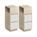 Miniatyrbillede 1 af 7: Rootz Modern Sengeborde - Natborde - Opbevaringsskabe - Træspånplade - MDF - 30 cm x 25 cm x 65 cm - 19,2 kg - 45,4 kg Bordplade Kapacitet