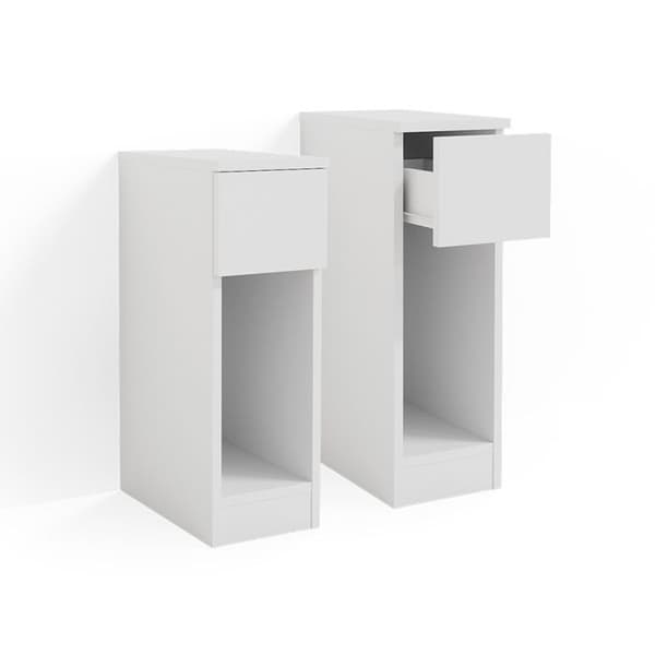 Vicco Enton sängbord, vitt, 20 x 59,5 cm Set om 2