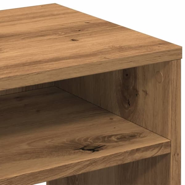 vidaXL sengeborde 2 stk. 40x30x40 cm konstrueret træ kunsteg