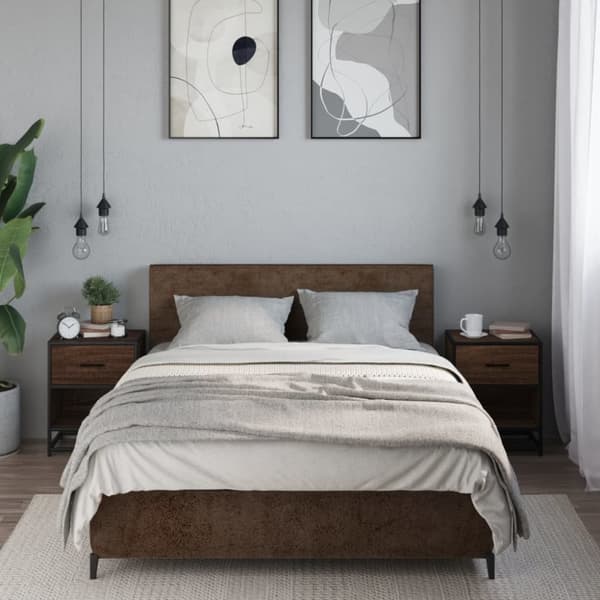 vidaXL Yöpöydät 2 kpl ruskea tammi 40x31x50 cm tekninen puu