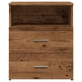 Miniatyrbillede 6 af 11: vidaXL sengeborde 2 stk. 50x32x60 cm konstrueret træ gammelt trælook
