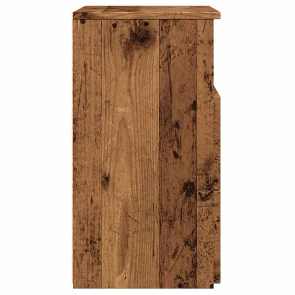 vidaXL sengeborde 2 stk. 50x32x60 cm konstrueret træ gammelt trælook