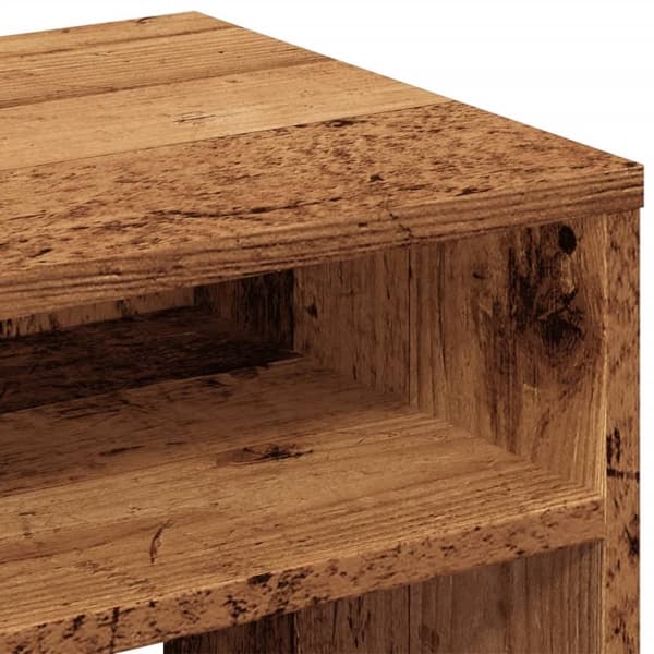 vidaXL sengeborde 2 stk. 40x30x40 cm konstrueret træ gammelt trælook