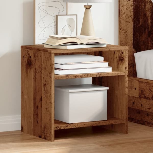 vidaXL sengeborde 2 stk. 40x30x40 cm konstrueret træ gammelt trælook