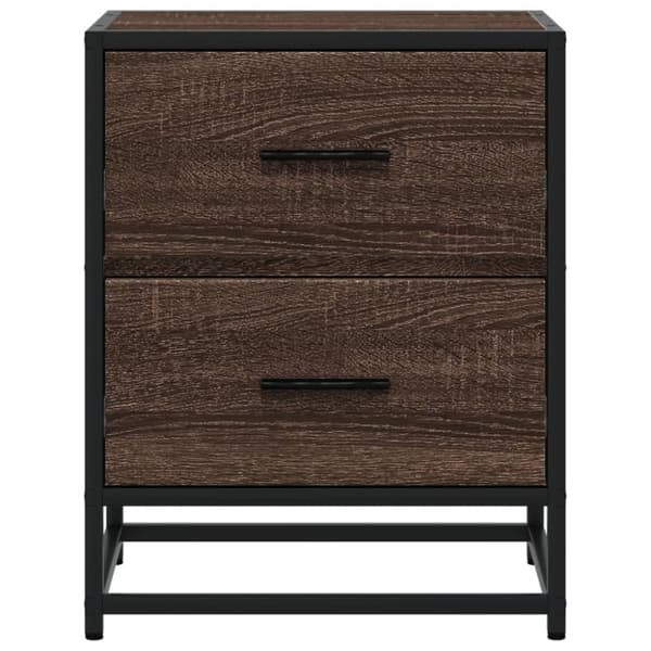 vidaXL Sängbord 2 st brun ek 40x31x50 cm konstruerat trä