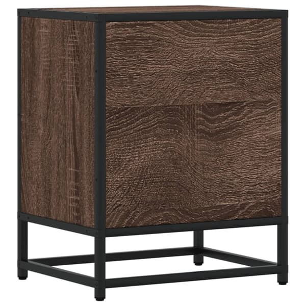 vidaXL Sängbord 2 st brun ek 40x31x50 cm konstruerat trä