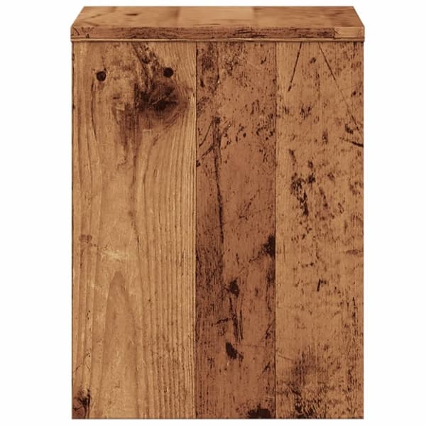 vidaXL Sängbord vittrat trä 40x30x40 cm konstruerat trä
