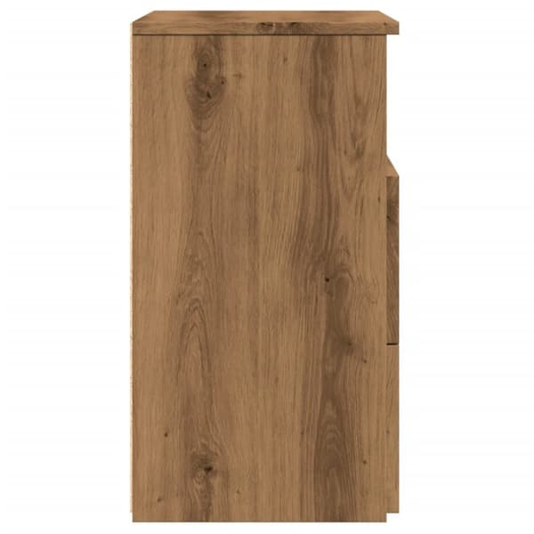 vidaXL sengebord 50x32x60 cm konstrueret træ kunsteg