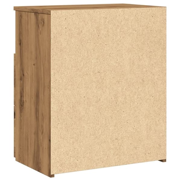 vidaXL sengebord 50x32x60 cm konstrueret træ kunsteg