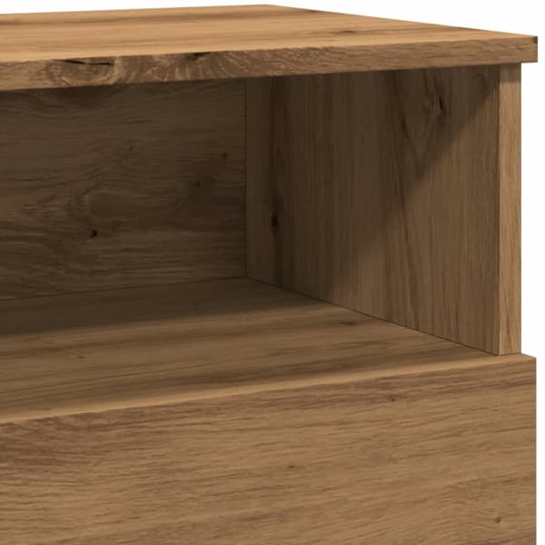 vidaXL sengebord 50x32x60 cm konstrueret træ kunsteg