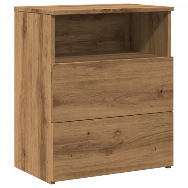 vidaXL sengebord 50x32x60 cm konstrueret træ kunsteg