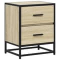 Miniatyrbillede 3 af 11: vidaXL sengebord 40x31x50 cm konstrueret træ sonoma-eg